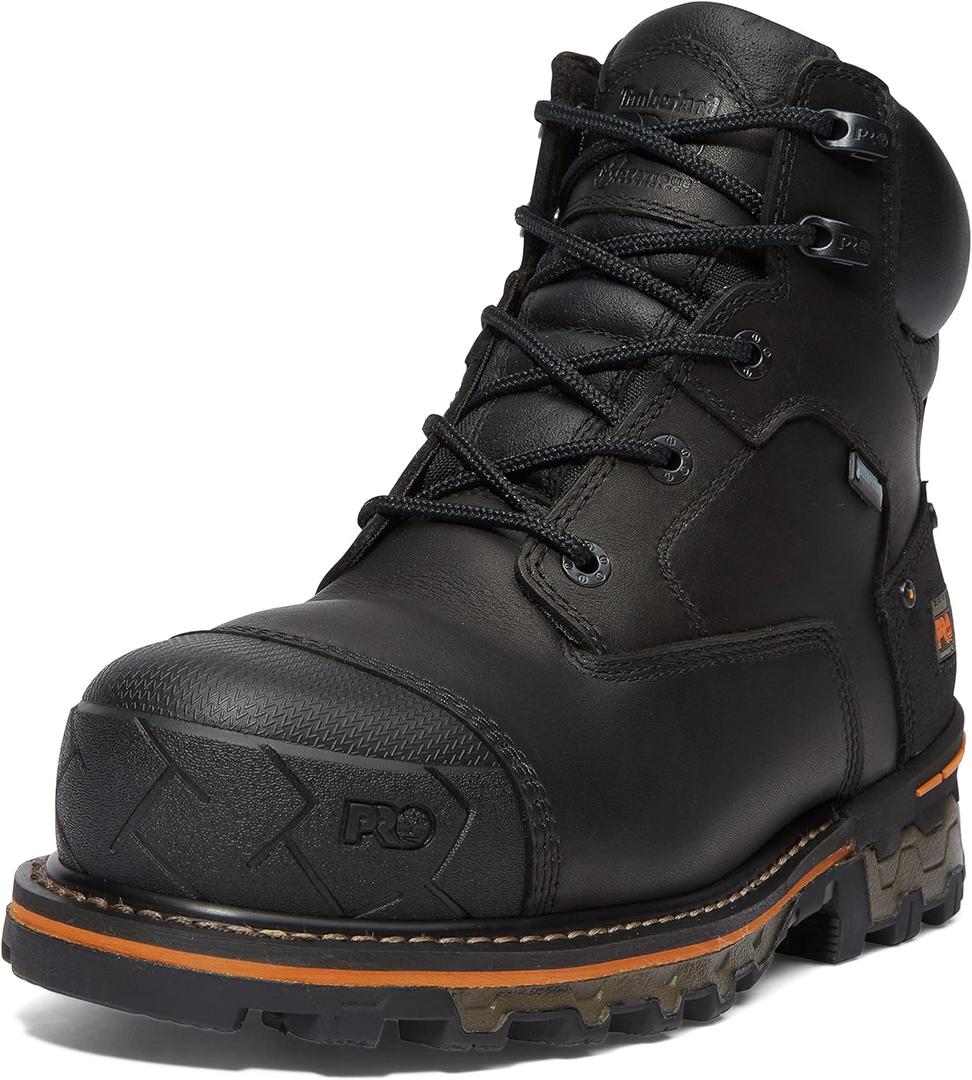 Timberland PRO Men's Boondock 6 Inch Composite Safety Toe Waterproof Industrial Work Boot (9, Black-2024 New)