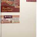 Masterpiece Z1MO-2048 Monet Pro 1.5" Deep Vintage L21C Belgian Linen 13.0 oz Oil Primed Linen Stretched Canvas 20" x 48" Cream