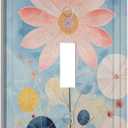 Decorative Art Light Switch Covers,1 Gang Single Toggle Duplex Outlet,Wall Plate,Switchplate Electrical Faceplate,Boho Figure