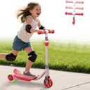 Kids Kick Scooter with Adjustable Height & LED Flash Wheels | 3 Growing Levels for Ages 3-6 Years | Outdoor Fun for Boys & Girls (37 to 50 Inches)