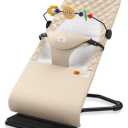 Bouncer Seat for Babies 0-12 Months, Baby Bouncer forBreathable and Comfortable Cushion, Three HeightAdjustments, Baby Rocker Portable Folding andDetachable, Ergonomic Baby Seat