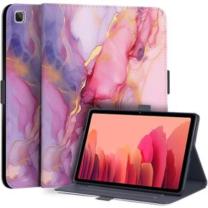 Case for Samsung Galaxy Tab a7 Lite 8.7 Inch, Multi-Angle Viewing Smart Stand Back Cover with Magnetic Clasp for Galaxy Tablet a7 Lite 8.7" 2021 (SM-T220/T225/T227), Pink Marble