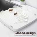 YOHOM Draining Board Tray for Under-Mount Sink Drain Board Plastic Dish Drainer Board for Kitchen Counter Utility Draining Board (White)