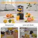 Electric Citrus Juicer, Hand-Free Citrus Juicer Machine with Cleaning Brush, High-Performance Automatic juice press for Lemon, Lime, Grapefruit, Pomegranate, Easy to clean