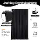 10 x 7 Feet Black Backdrop Curtain for Partie, Background Curtains for Photoshoot, Birthday, Wedding, Halloween, Christmas, Anniversary, Engagement Party Decorations 5Ft x 7Ft, 2 Panels