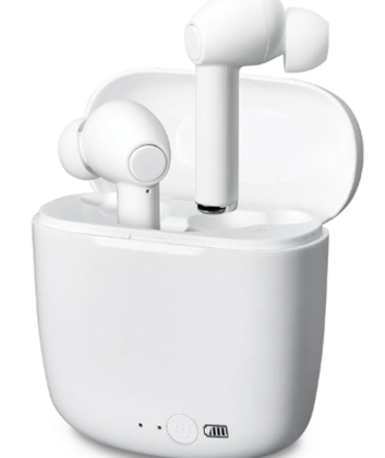 ILIVE TRULY WIRE-FREE EARBUDS IAEBT209W BLUETOOTH 5 W/CHARGING CASE WHITE