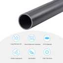 MECCANIXITY PVC Rigid Tube Round Pipe Hardware Tubing 28mm ID 32mm OD 350mm Light Grey High Impact for Water Pipe,Crafts,Cable Sleeve