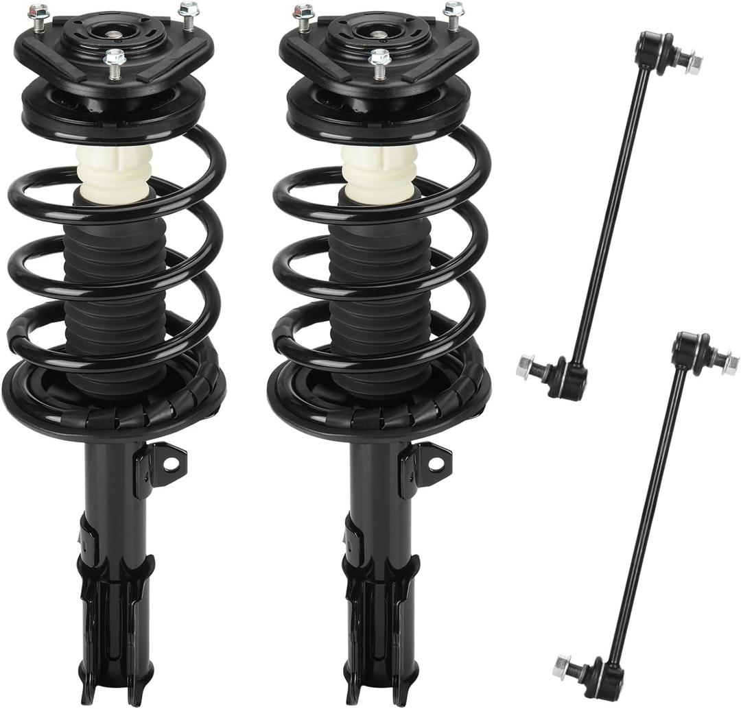 Front w/Coil Strut & Sway Bar Links for Toyota Corolla 2003 2004 2005 2006 2007 2008, Shock Absorber Spring Replace for 172115, 172114, K90433, K80230 4PCS