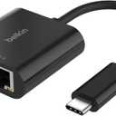Belkin Connect USB-C to Ethernet + Charge Adapter 100W w/Gigabit Ethernet Port and USB-C Port - 10/100/1000 Mbps for Fast Internet Connection - Compatible with iPhone 16, Samsung Galaxy S25, & More