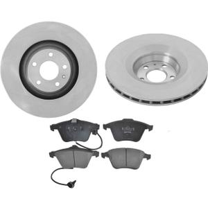 Front Disc Brake Rotor Pads Replacement Parts For 06-11 A6 Quattro With Larger 347Mm 13 5/8 Inch