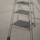 HBTower Step Ladder, Folding Step Stool with Wide Anti-Slip Pedal, 3 Step Ladder