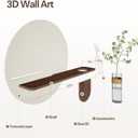 3D Textured Minimalist Round Neutral Wall Art for Living Room, 24x24 Inch, 31"L x 24"W