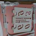 Lap Desk for Bed Adjustable Height, Foldable Bed Table with Storage Drawer, Tablet Slot & Cup Holder, Portable Laptop Stand for Bed & Sofa, Bed Desk for Adults & Kids, Pink