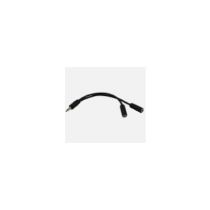 GE 2-Way 3.5mm Headphone Splitter, Black