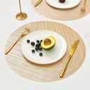 U'Artlines 12 Pack Placemats Metallic Hollow Out Mats Vinyl Non-Slip Heat Insulation Kitchen Table Mats