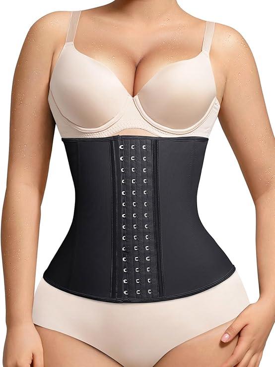 Waist Trainer for Women Latex Underbust Waist Cincher Corset, Tummy Control Corset Sport Girder Hourglass Body Shaper, size M