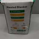 Electric Blanket Heated Throw, Soft Flannel 50"x60" Heating Blanket with 8 Hours Auto Off 10 Fast Heating Levels Machine Washable Sherpa Heated Blanket with Overheating Protection