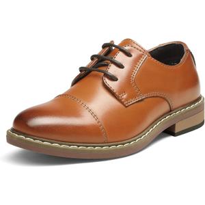 Bruno Marc Boys Dress Oxford Formal Shoes (6 Big Kid, Brown)