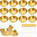 15 Pcs 3.23 In DIY Face Mask Mixing Bowl Cosmetic Beauty Supplies Facial Stainless Steel Small Mask Bowl for Lady Women Home Skincare Esthetician Salon (Gold)