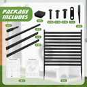TURSTIN 3 Panels Air Conditioner Fence 38“W x 42”H No Dig Wood Privacy Screens Trash Can Fence Panels for Outdoor Privacy Fence Pool Equipment Enclosure