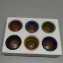 Okllen Set of 6 Small Succulent Pots, Ceramic Succulent Planters Stylish Crackle Glaze Design with Drainage Holes for Indoor/Outdoor Small Plants, Plants Not Included