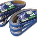1/2" x 18" Zirconia Sanding Belts for Metal, 1/2 x 18 Inch Zirconia Metal Grinding Sand Paper, 36 PCS 6 Each of 40/60/80/120/180/240 Assorted Grits, Perfect for Metal Polishing, Derusting, Woodworking