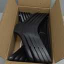 Plastic Extra Wide Suit Hangers, Pack of 15, Width: 17.7",Notched Shoulders & Metal Hooks, Black