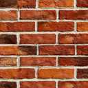 LXCREAT Red Brick Wallpaper Peel and Stick 17.71"× 118" Removable Self-Adhesive Faux Brick Textured Contact Paper for Christmas Party Home Furniture Decoration Pack of 2