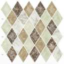 Pack of 3 10-Sheet Peel and Stick Backsplash for Kitchen Accent Wall, Ist Momoreo Diamond Shape Backsplash Self Adhesive Tile 12"x12" - Brown Marble