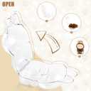 Protective Case, High Clear Case Cover for 17cm Doll, Acrylic Display Box with Keychains (Doll Not Include) (Seat)