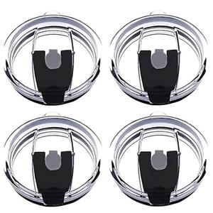 JLDLAI 4 Pack 20 oz Tumbler Lids for YETI and More Tumblers,Cup,Travel Coffee Mug Spill Proof Splash Resistant Silicone Sliding Covers(Black)