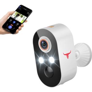Security Cameras Wireless Outdoor 1080P, 120 View, Battery Powered, 2.4GHz Wi-Fi Cameras for Home Security, AI Motion Detection, Color Night Vision, Cloud Storage (Sold Separately)