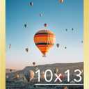 10x13 Picture Frame Gold for Wall Hanging, Wall Mounting Horizontally or Vertically, 10 x 13 Wall Gallery Poster Photo Frame with Shatter Resistant Plexiglass, Gold