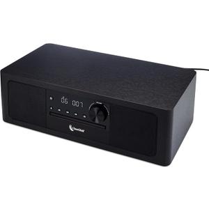 ClearClick Stereo Shelf System with CD Player, Bluetooth, FM Radio, USB Playback, Aux in, Optical in, Alarm Clock, & Remote Control