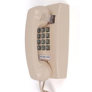 Updated Retro Wall Phone Landline Ringer On/Off, New 2544 Wall Telephone,Vintage Wall Telephone with Metal Base, Old Wall Phones for Landline, Plug and Play, Wall Mounted Phone for Home,Beige