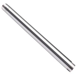 Stainless Steel 304 Pipe Nipple NPT 1/2 Male Threaded Cast Fitting, 12 Inches Length Tube Sleeve Extension Connector, Schedule 40 Conduit Hose Adapter