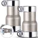 2 Pcs 2 to 2.5 Inch Exhaust Adapter Reducer Kit with Clamps, Stainless Steel, ID 2" to Od 2.5" Universal Exhaust Pipe Connector for Car, Truck, Suv