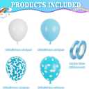 3 x 60Pcs Snow Balloons 12 Inch Cloud Blue Balloons Birthday Party Supplies Latex Helium for Arch Garland Kit Boys Girls Themed Birthday Party Decorations Baby Shower Favors (White)