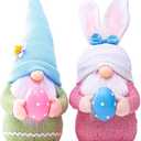 Easter Gnome Plush Elf Decorations, 2 pcs Handmade Gnome Bunny Faceless Doll Easter Ornaments, Spring Home Decor Gifts for Women Men
