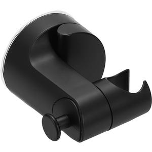 uxcell Suction Cup Shower Head Holder, Adjustable Handheld Shower Head Holder with Hook Removable Wall Mounted Round Bracket No Drill for Bathroom Hotel Apartment, Black