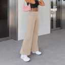 Hybrid & Company Women's Foldover Pants (Beige)