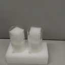 12-Pack White Pillar Candles with Clear Hurricane Glass Vases  Elegant Cylinder Holders for Wedding Centerpieces, Party & Home Decor