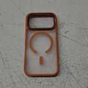 [Upgraded Full Camera Protection] for iPhone 17 Pro Case with Camera Cover Stand [Fit for MagSafe][10FT Mil-Grade Protection] Translucent Magnetic iPhone 17 Pro Phone Case, Orange