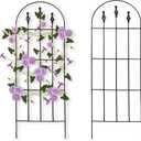 48" H x16 W Trellis,Black Garden Metal Vine Sturdy Trellises for Outdoor Climbing Plants Support Structures B (121cm) 2Pack