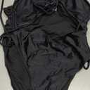 Viottiset Women's Cut Out Drawstring One Piece Swimsuit Cheeky High Cut Bathing Suit, XL, Black