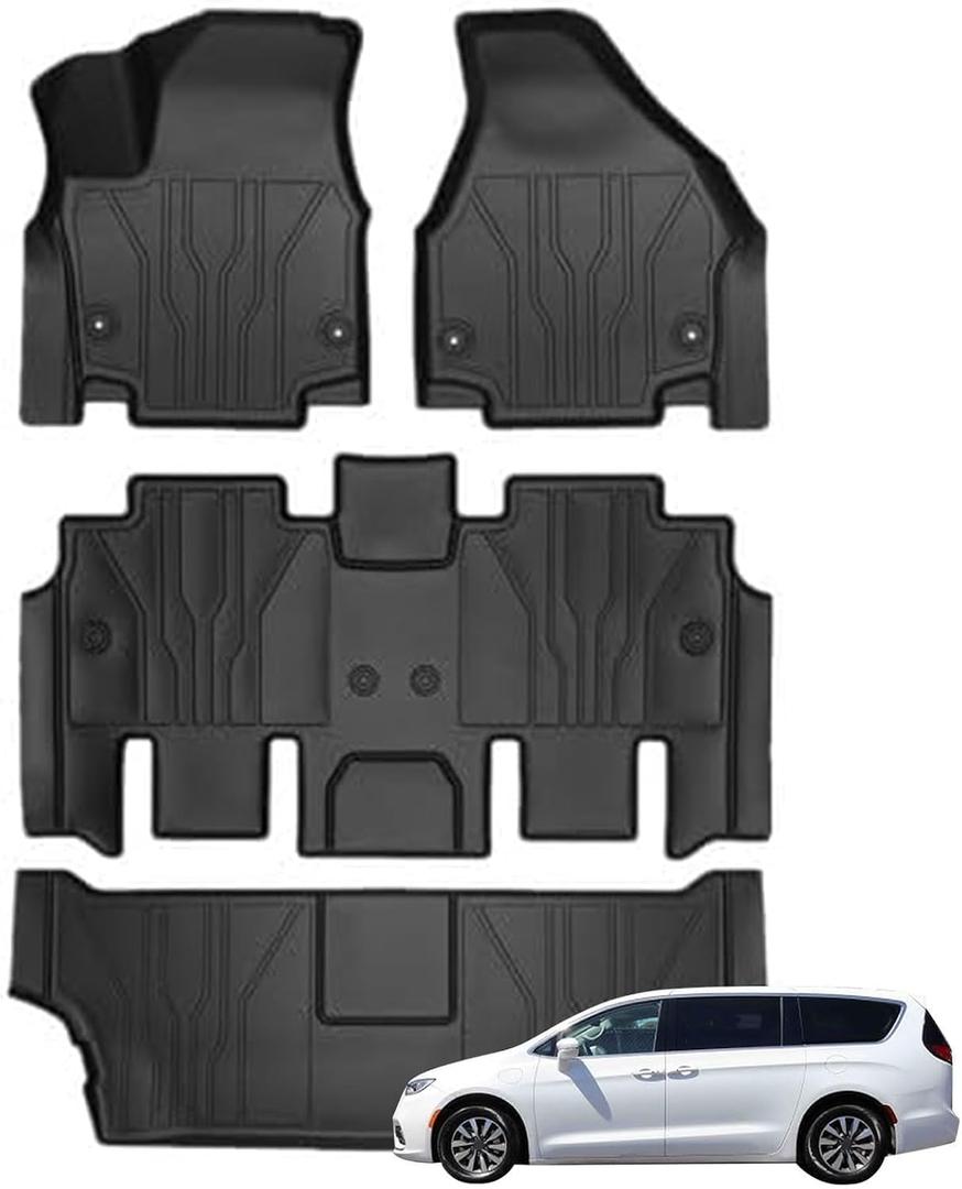 Priprilod Floor Mats fit for Chrysler Pacifica 2017-2026&Voyager 2020-2026