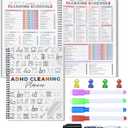 Cleaning Planner, Cleaning Schedule and Checklist Organizer, Daily Weekly Monthly Household Cleaning Planner, Chore Chart Notebook for Home, Family Cleaning Tasks, DIY Home Improvement, Editable Template