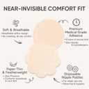 TEAWOO 400P Disposable Nipple Covers, 200 Petal + 200 Round Breathable Non-Woven Pasties for Women, Hypoallergenic, No Show, Self-Adhesive Beige
