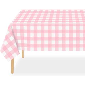 Pink Plaid Table Cloth Picnic 56x84