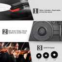 Vinyl Record Player Wireless Turntable with Built-in Speakers and USB Belt-Driven Vintage Phonograph Record Player 3 Speed for Entertainment and Home Decoration Black